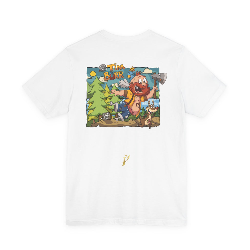 Tim Burr Graphic Tee – Lumberjack Cartoon T‑Shirt
