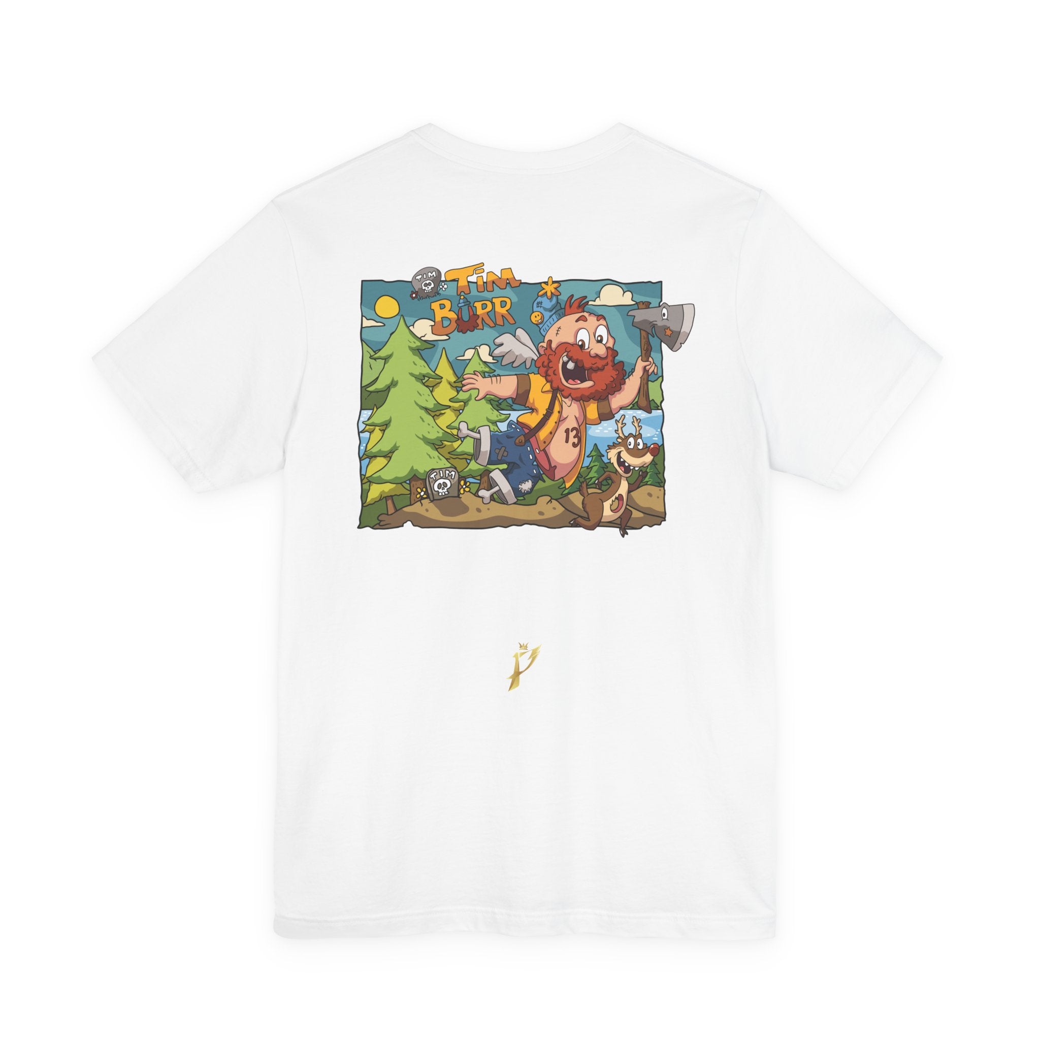 Tim Burr Graphic Tee – Lumberjack Cartoon T‑Shirt