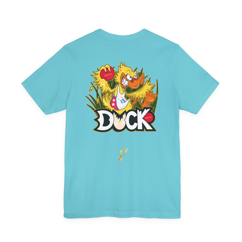 Duck Graphic Tee — Playful Retro Duck Cartoon Short Sleeve Shirt