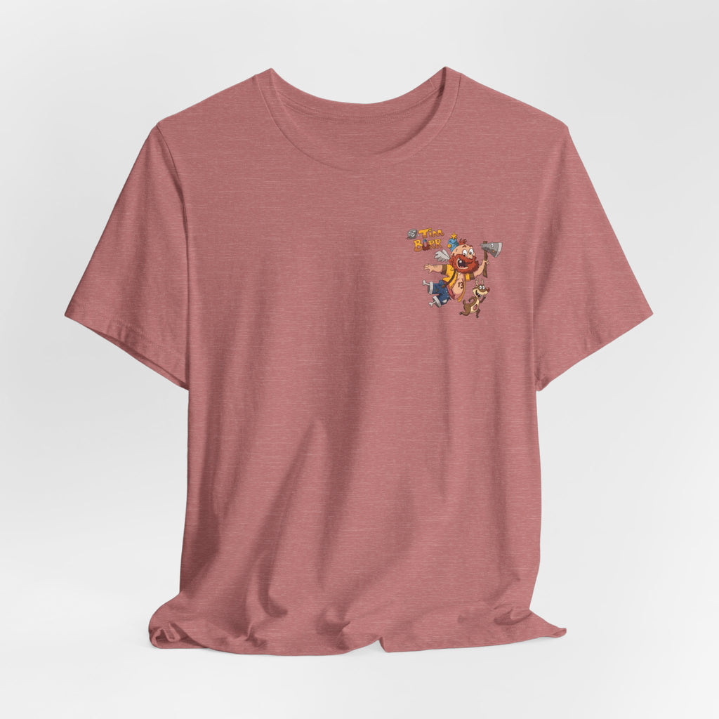 Tim Burr Graphic Tee – Lumberjack Cartoon T‑Shirt