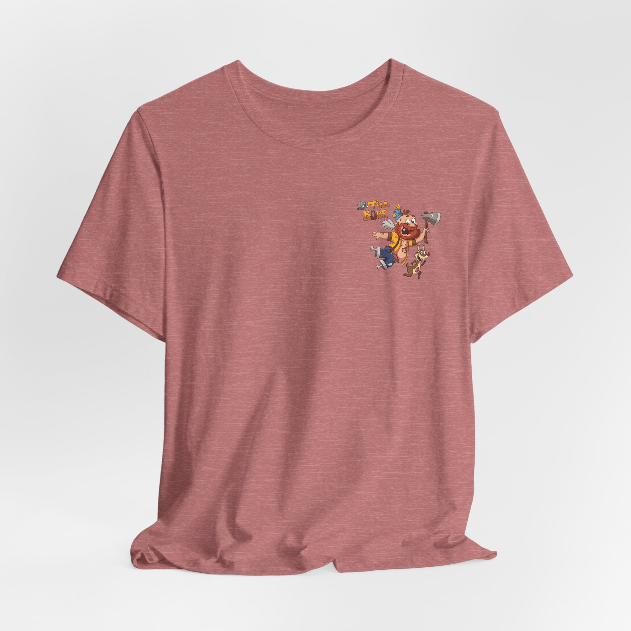 Tim Burr Graphic Tee – Lumberjack Cartoon T‑Shirt