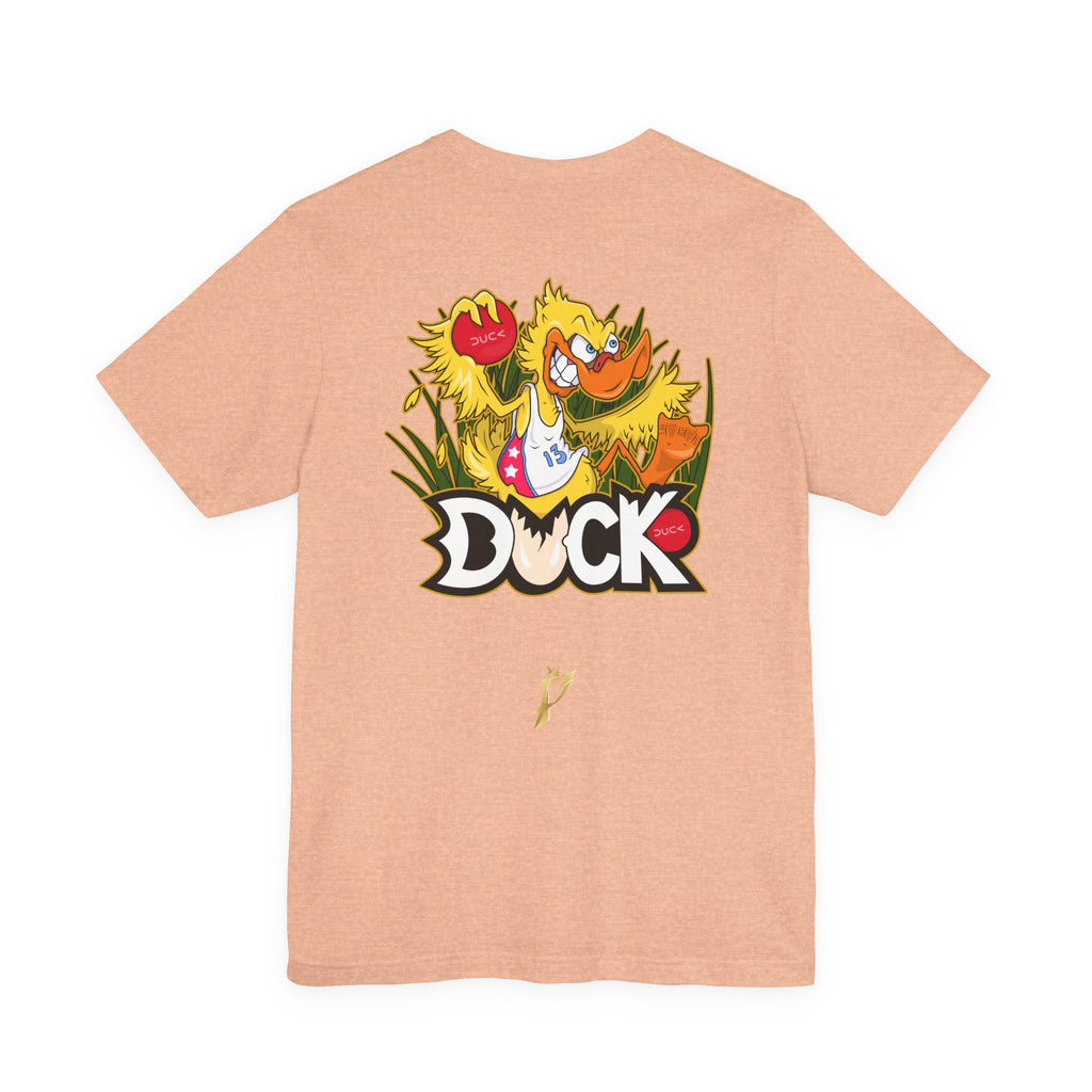 Duck Graphic Tee — Playful Retro Duck Cartoon Short Sleeve Shirt