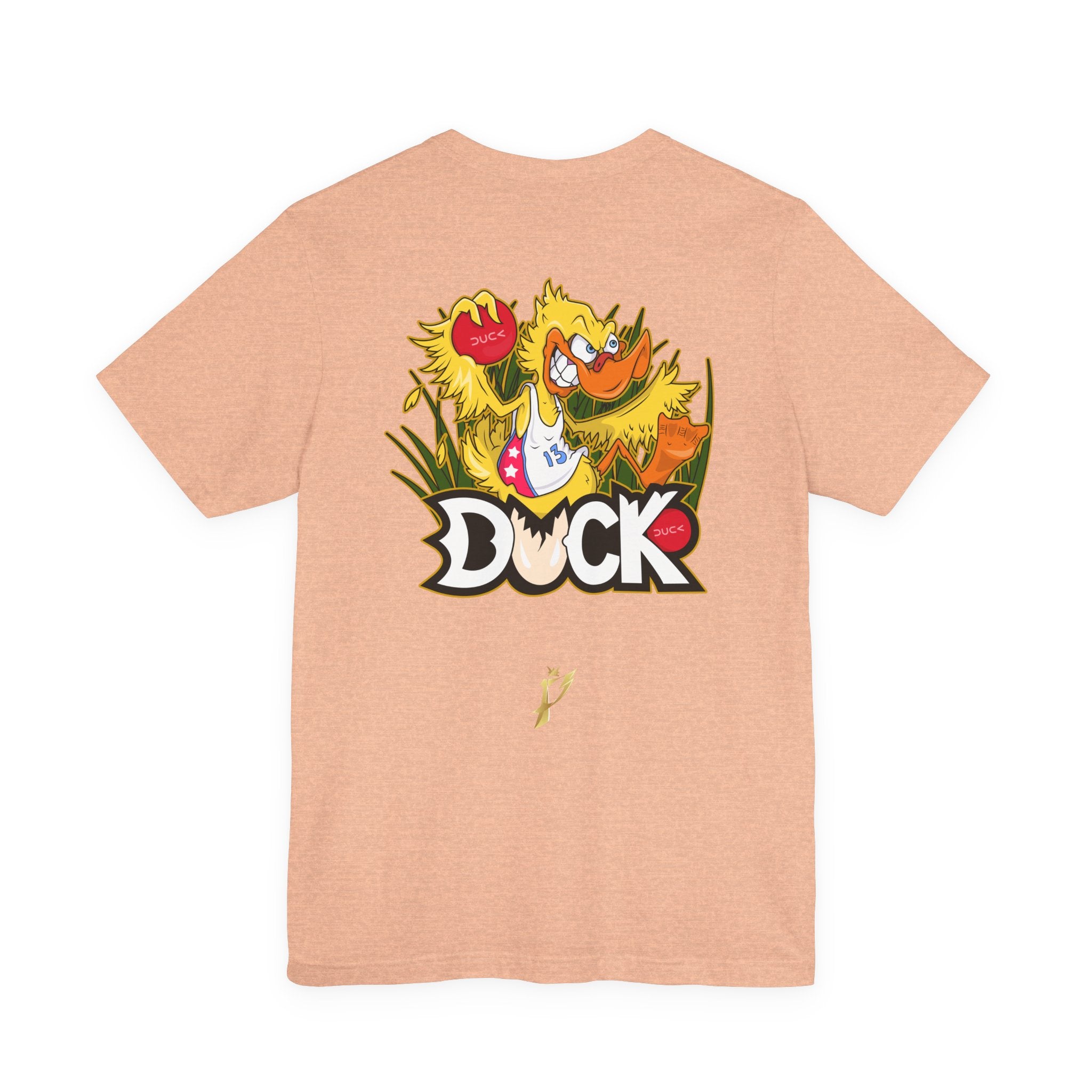 Duck Graphic Tee — Playful Retro Duck Cartoon Short Sleeve Shirt