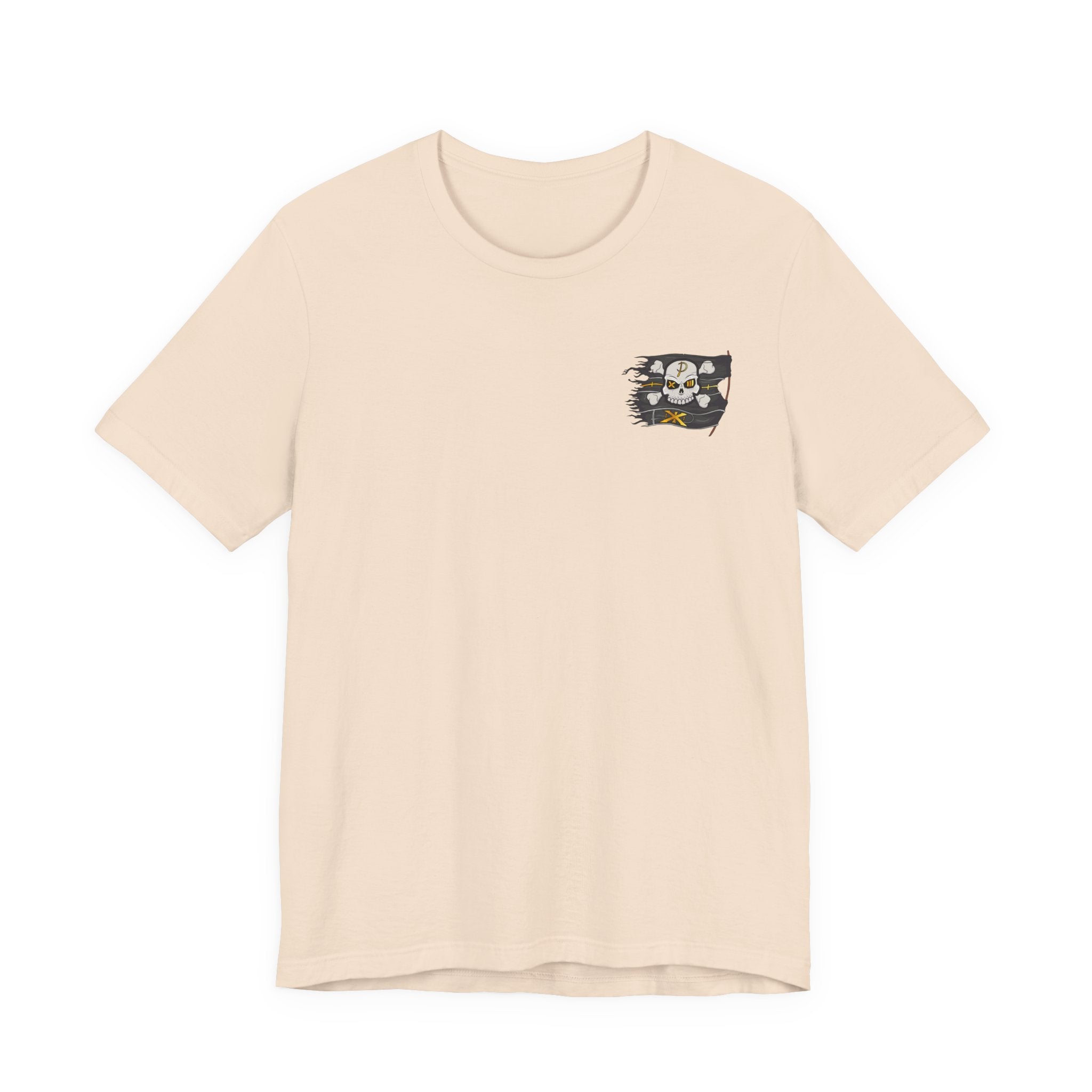 Pirate Skull Flag Tee — Distressed Jolly Roger Graphic T-Shirt