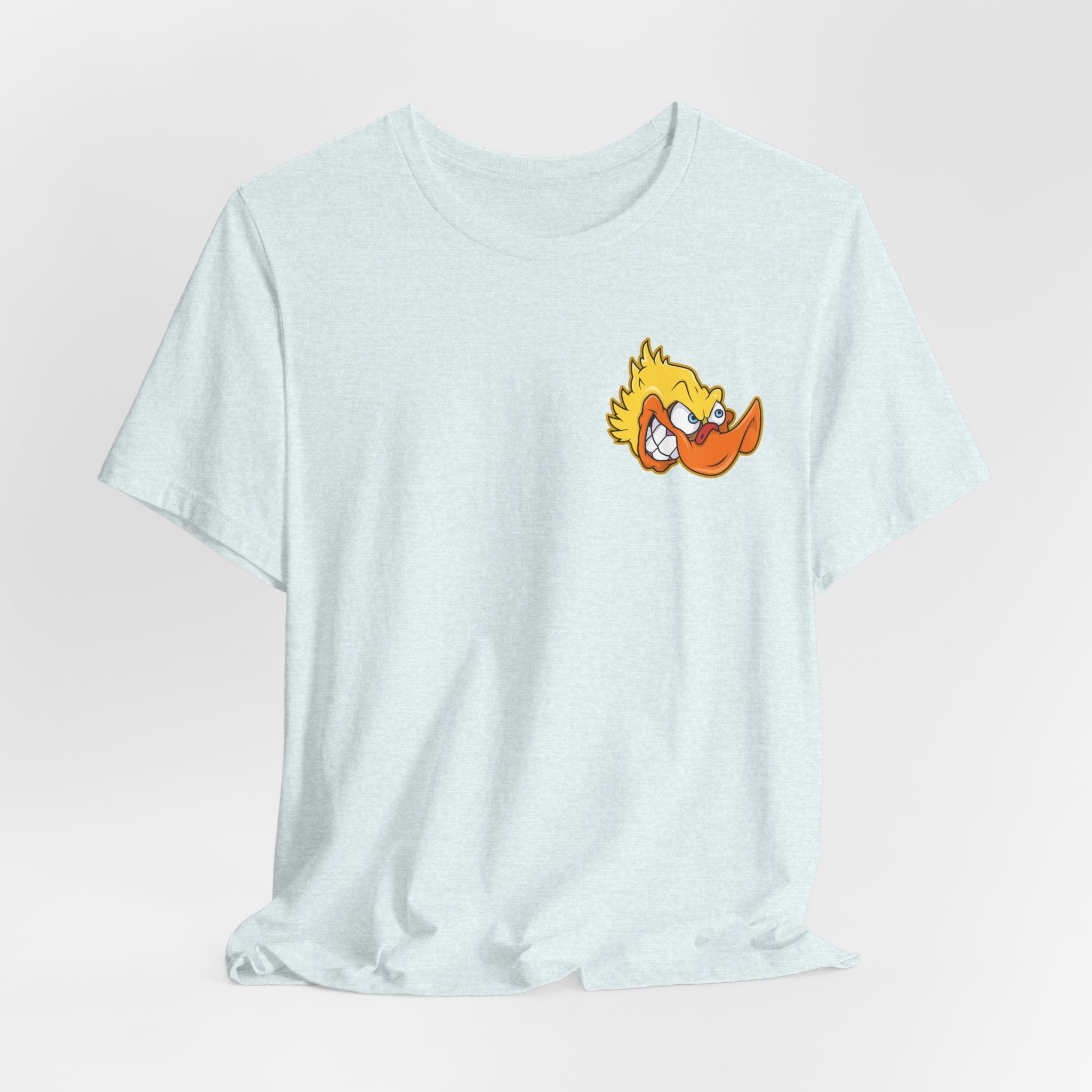 Duck Graphic Tee — Playful Retro Duck Cartoon Short Sleeve Shirt