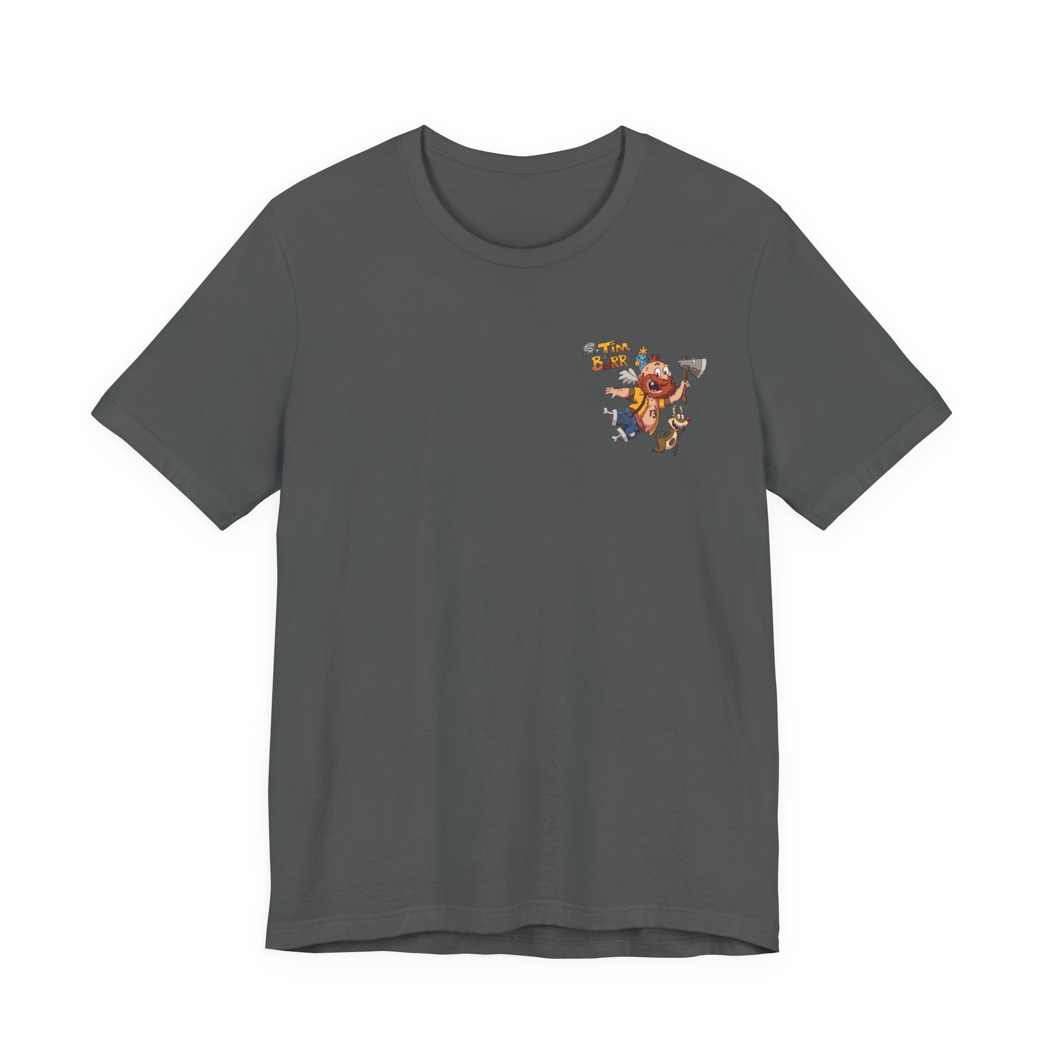 Tim Burr Graphic Tee – Lumberjack Cartoon T‑Shirt