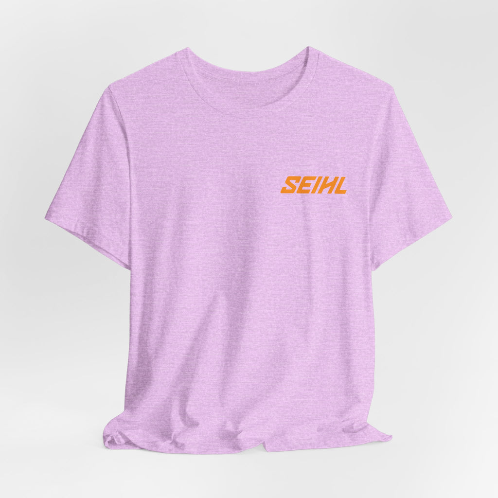 Chainsaw Seihl Cartoon Tee — 'SEIHL' Graphic Short Sleeve T-Shirt