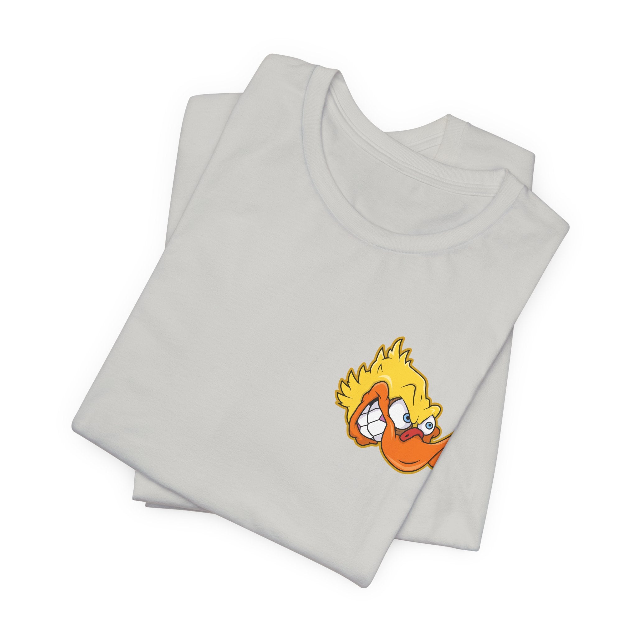 Duck Graphic Tee — Playful Retro Duck Cartoon Short Sleeve Shirt