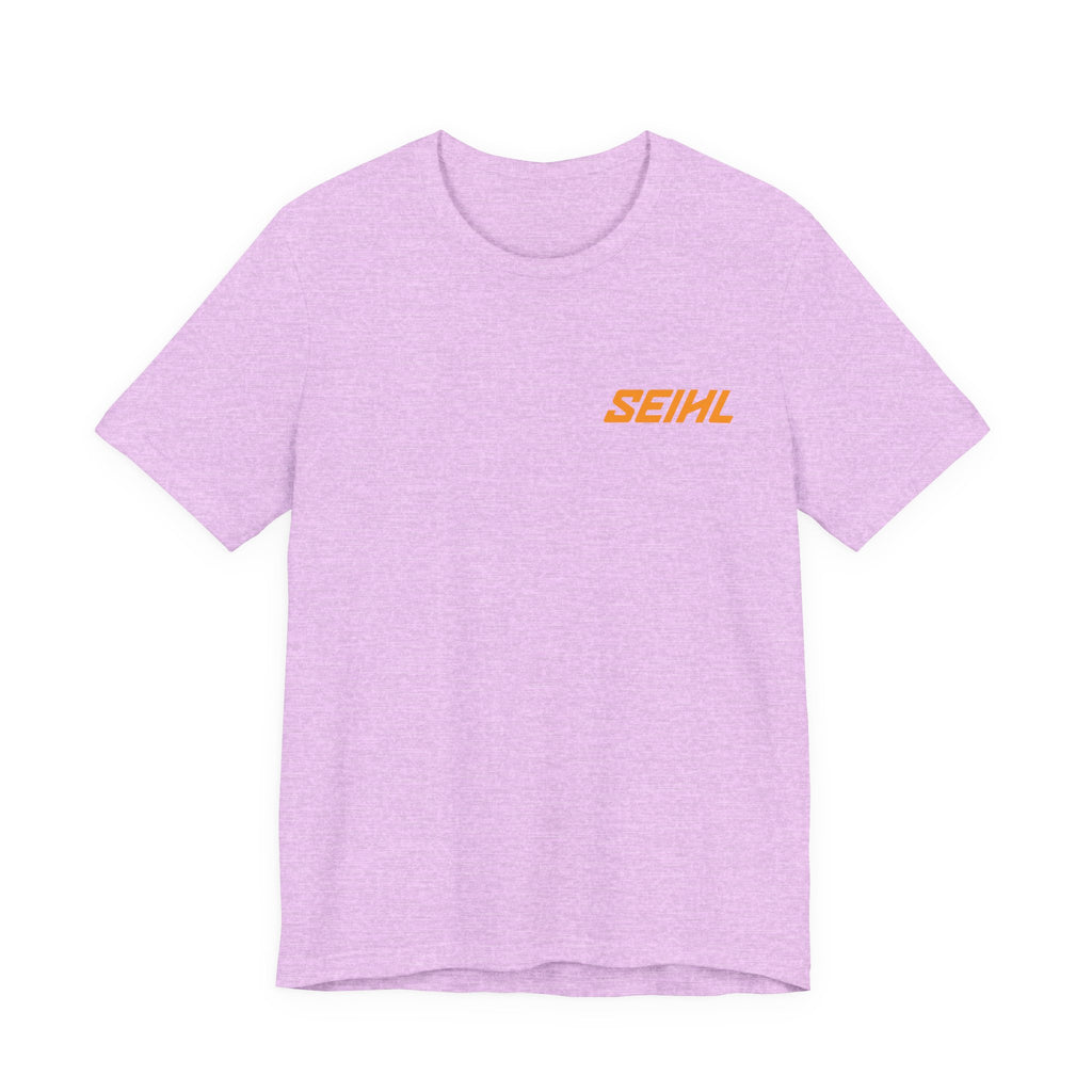 Chainsaw Seihl Cartoon Tee — 'SEIHL' Graphic Short Sleeve T-Shirt