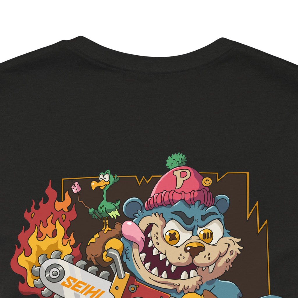 Chainsaw Seihl Cartoon Tee — 'SEIHL' Graphic Short Sleeve T-Shirt