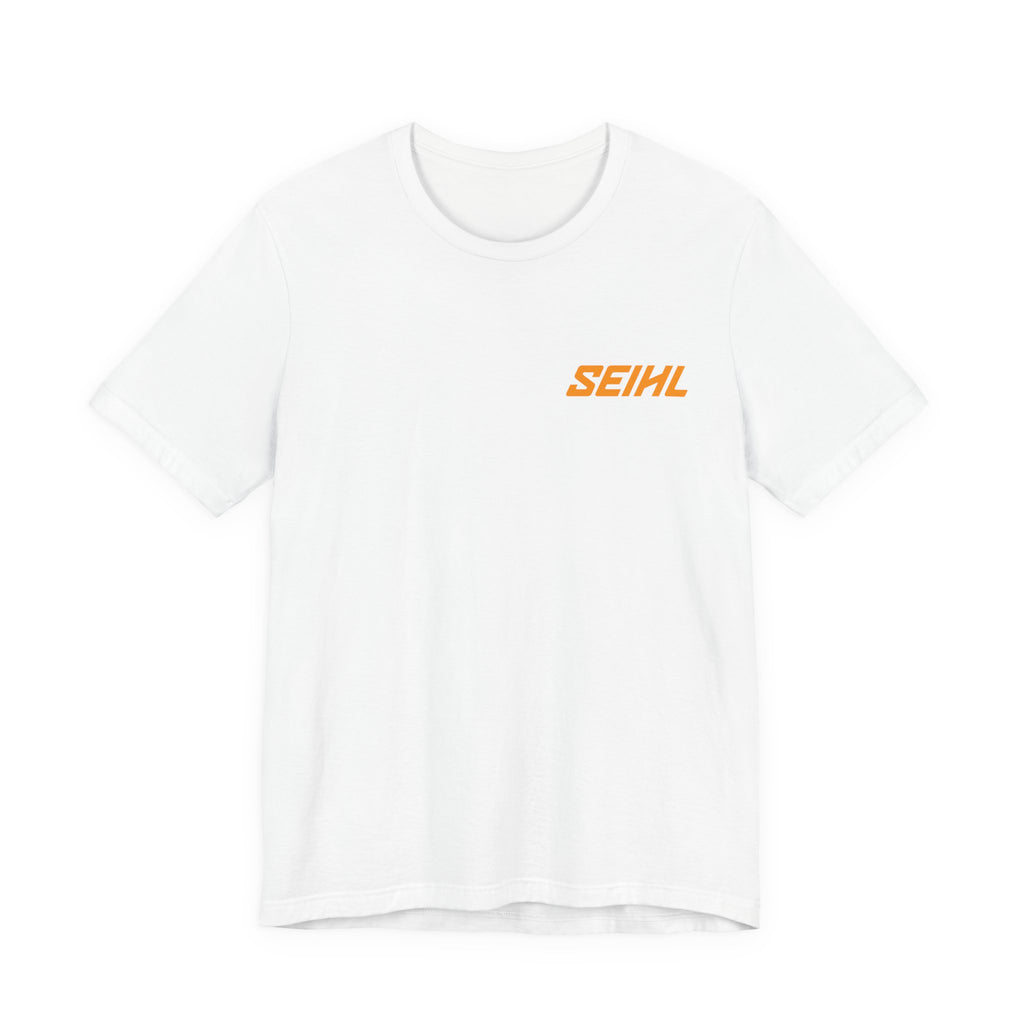 Chainsaw Seihl Cartoon Tee — 'SEIHL' Graphic Short Sleeve T-Shirt