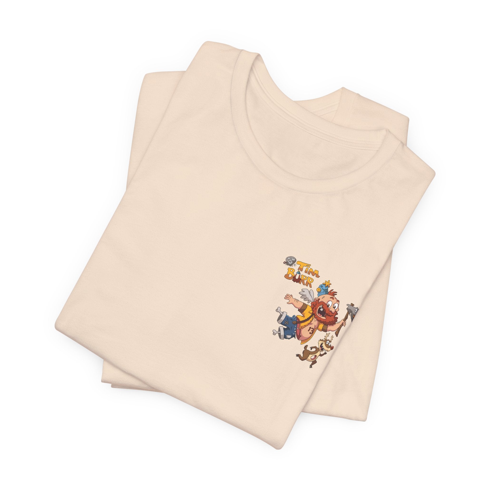 Tim Burr Graphic Tee – Lumberjack Cartoon T‑Shirt