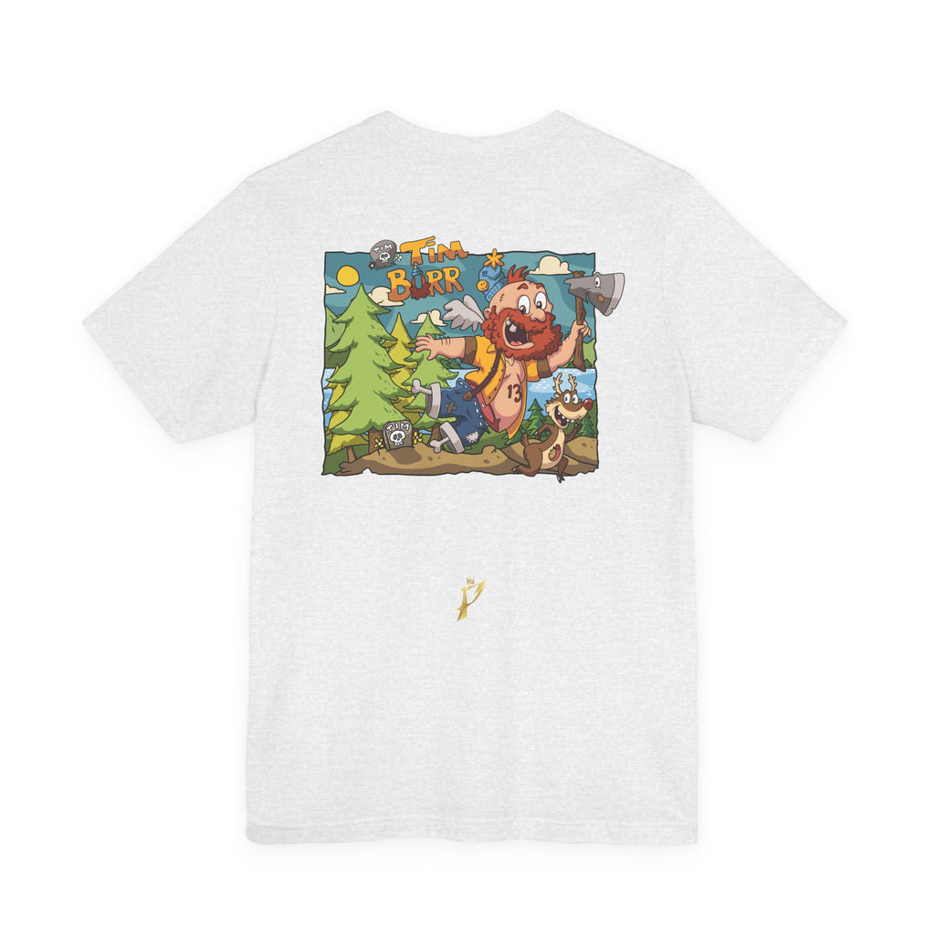 Tim Burr Graphic Tee – Lumberjack Cartoon T‑Shirt