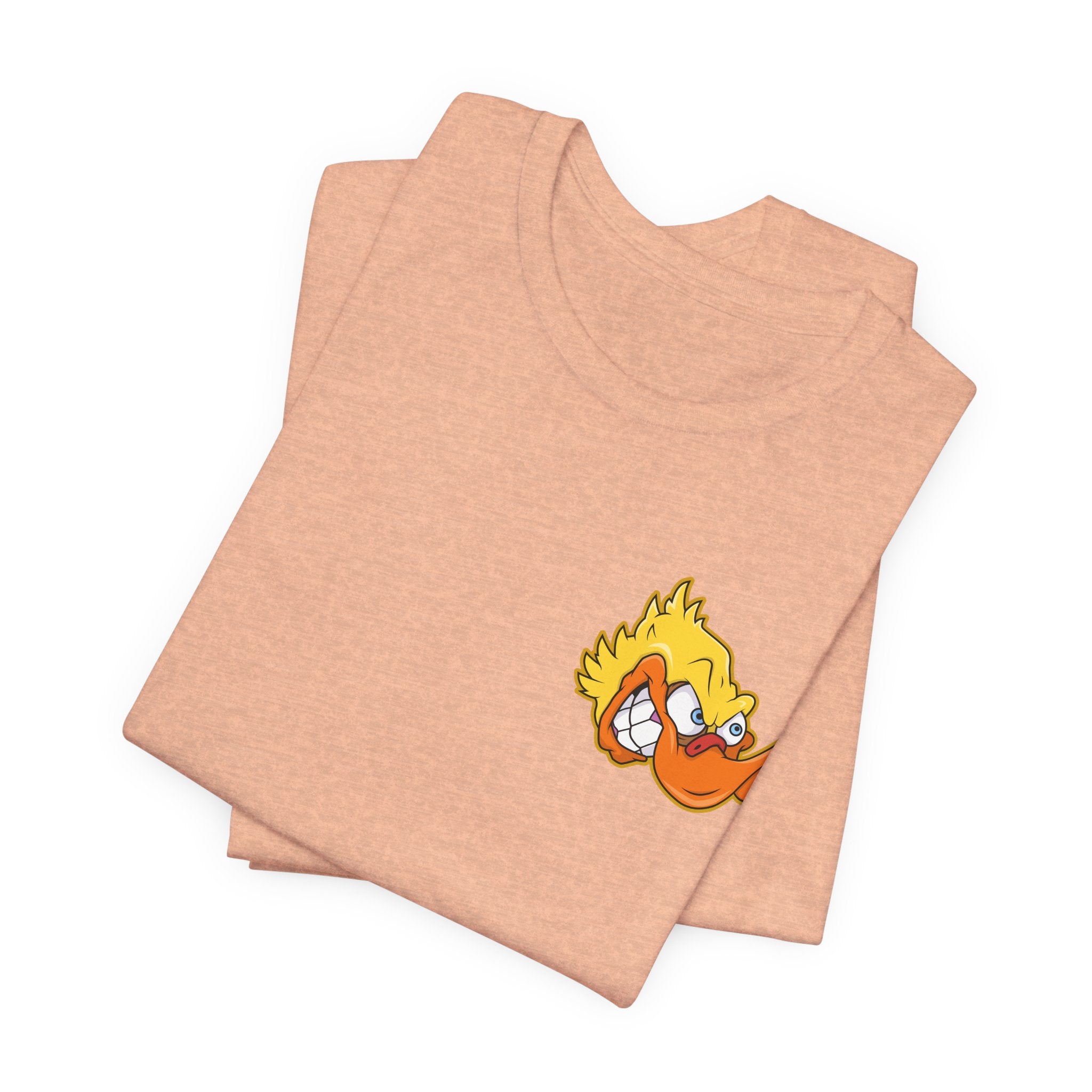 Duck Graphic Tee — Playful Retro Duck Cartoon Short Sleeve Shirt