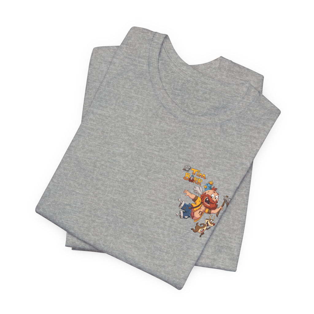 Tim Burr Graphic Tee – Lumberjack Cartoon T‑Shirt