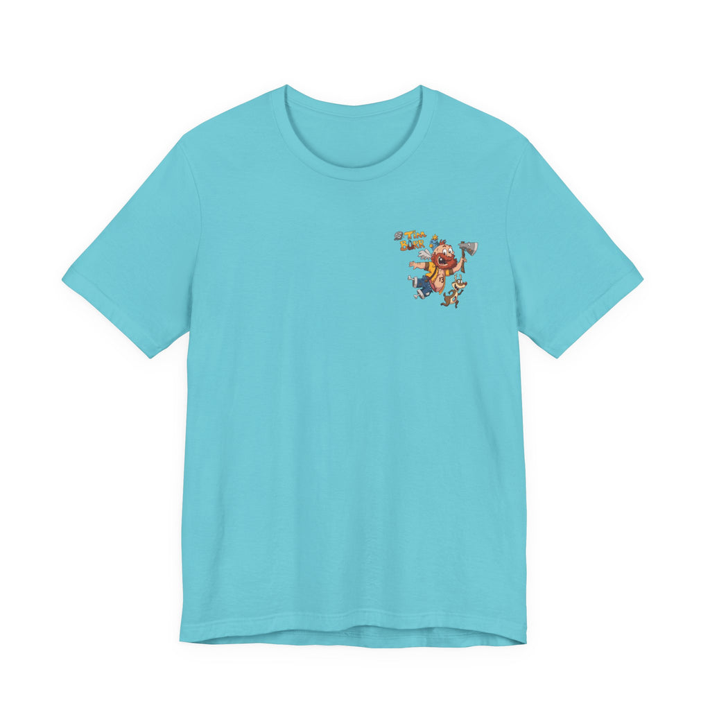 Tim Burr Graphic Tee – Lumberjack Cartoon T‑Shirt