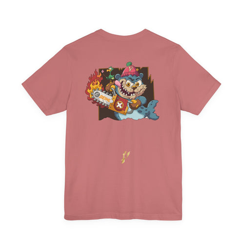 Chainsaw Seihl Cartoon Tee — 'SEIHL' Graphic Short Sleeve T-Shirt