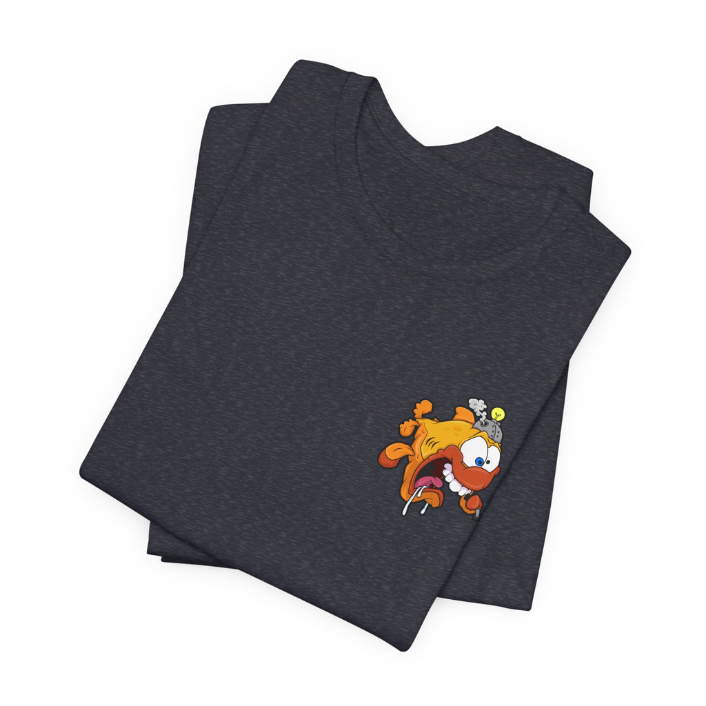 Jellyfish Attack Graphic Tee — Fun Cartoon Surfing Fish Shirt