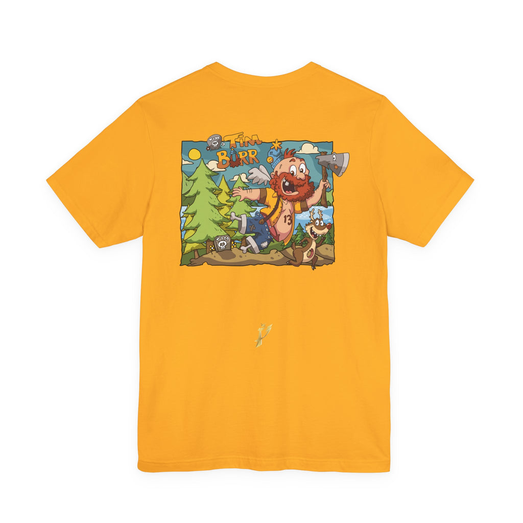 Tim Burr Graphic Tee – Lumberjack Cartoon T‑Shirt
