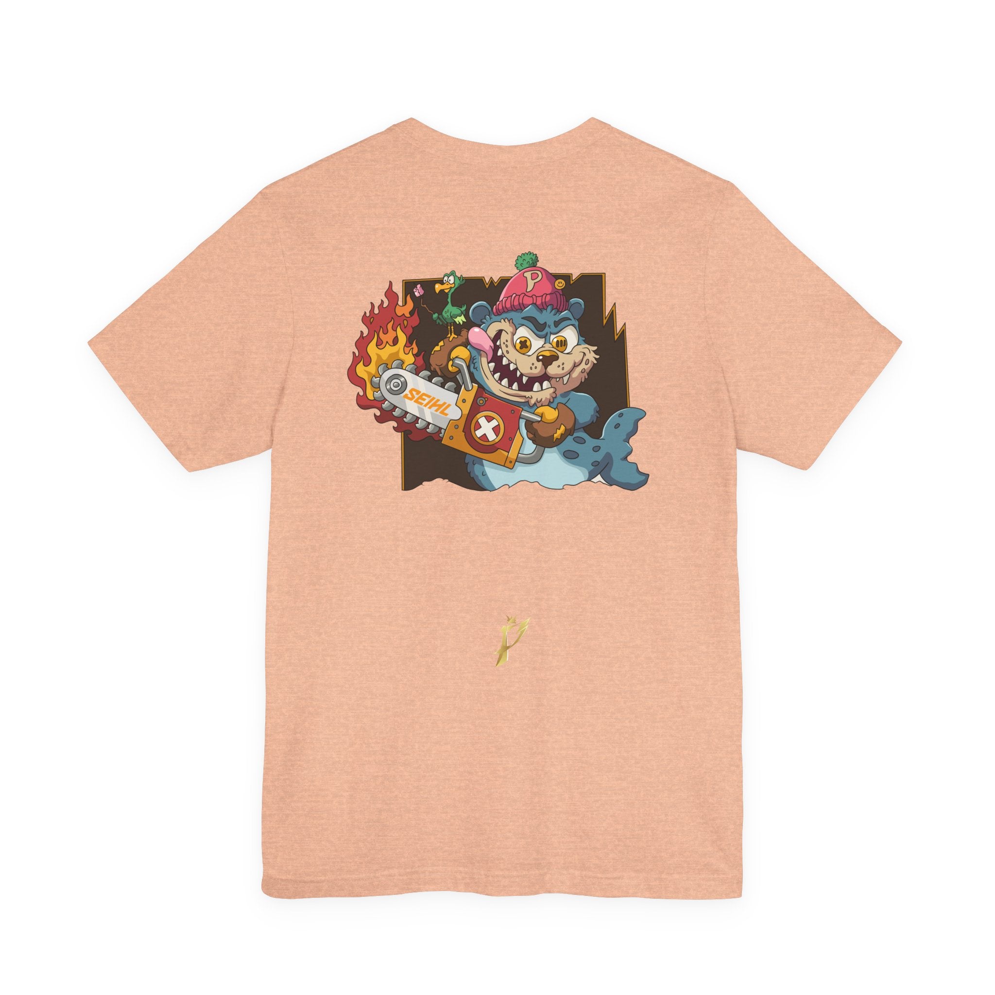 Chainsaw Seihl Cartoon Tee — 'SEIHL' Graphic Short Sleeve T-Shirt