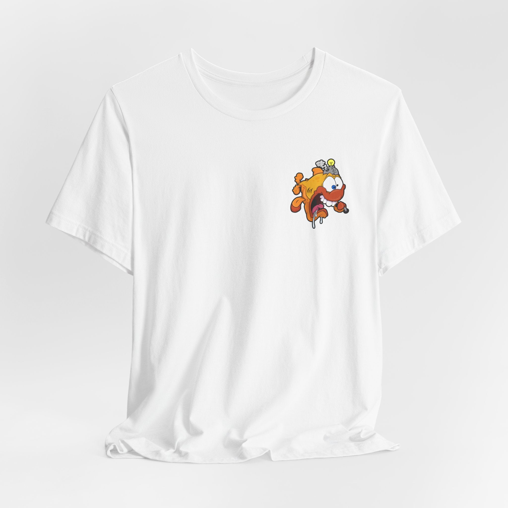 Jellyfish Attack Graphic Tee — Fun Cartoon Surfing Fish Shirt