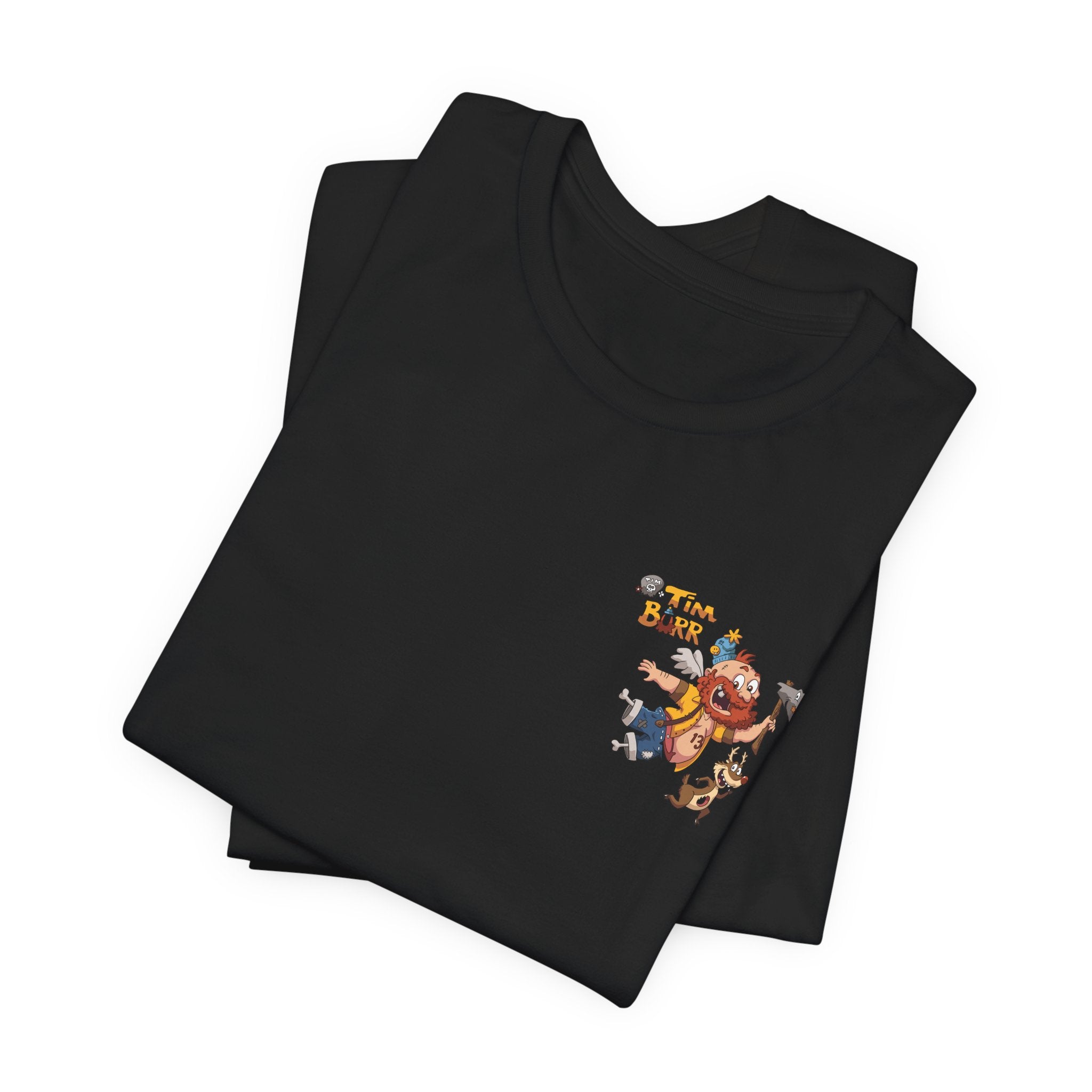 Tim Burr Graphic Tee – Lumberjack Cartoon T‑Shirt