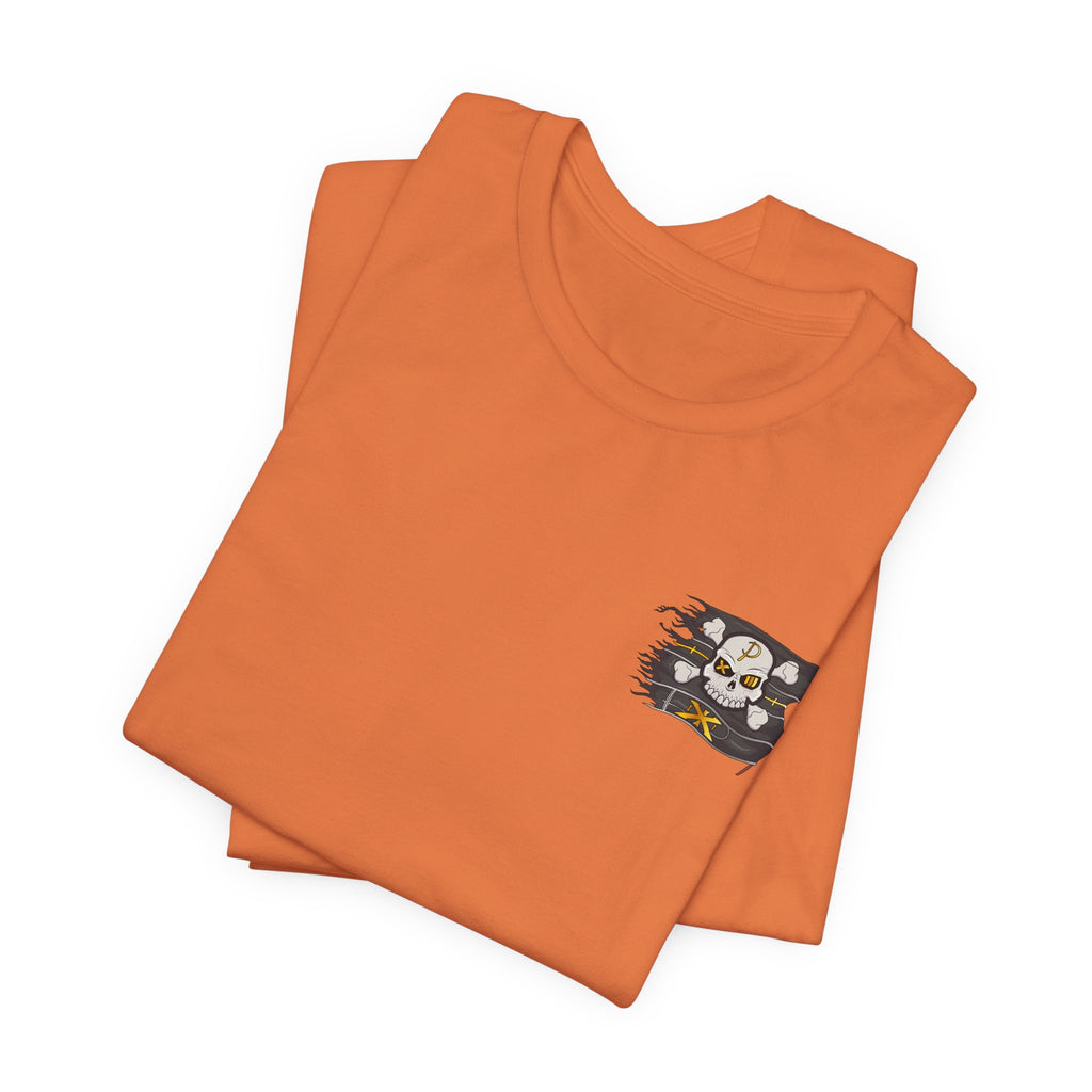 Pirate Skull Flag Tee — Distressed Jolly Roger Graphic T-Shirt