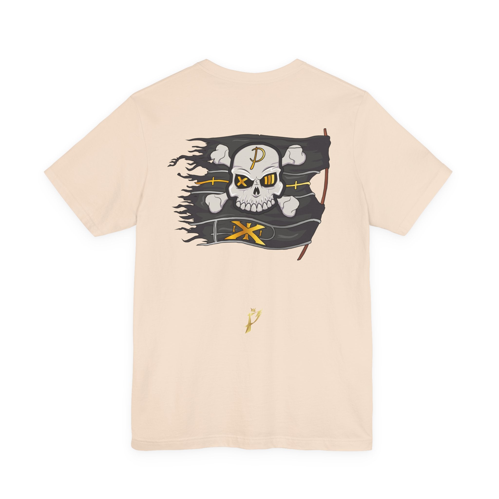 Pirate Skull Flag Tee — Distressed Jolly Roger Graphic T-Shirt