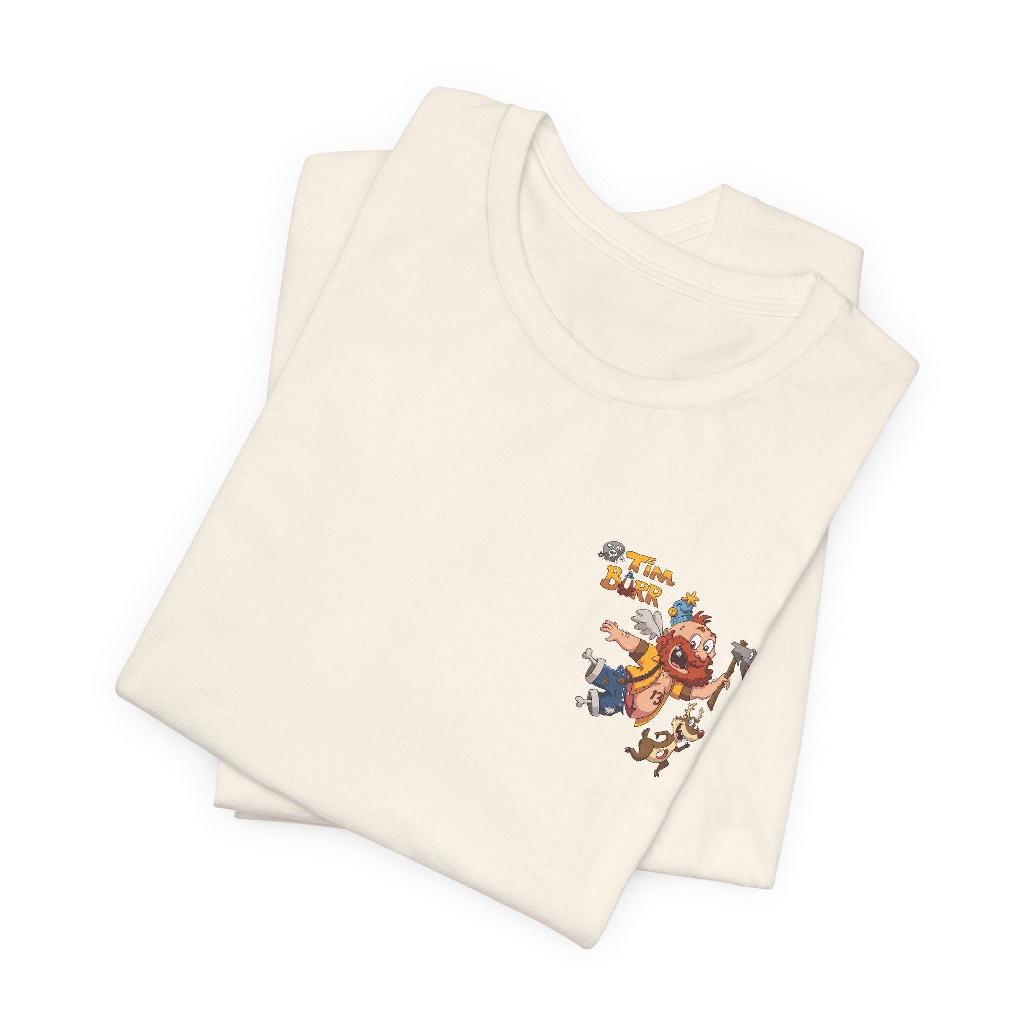Tim Burr Graphic Tee – Lumberjack Cartoon T‑Shirt