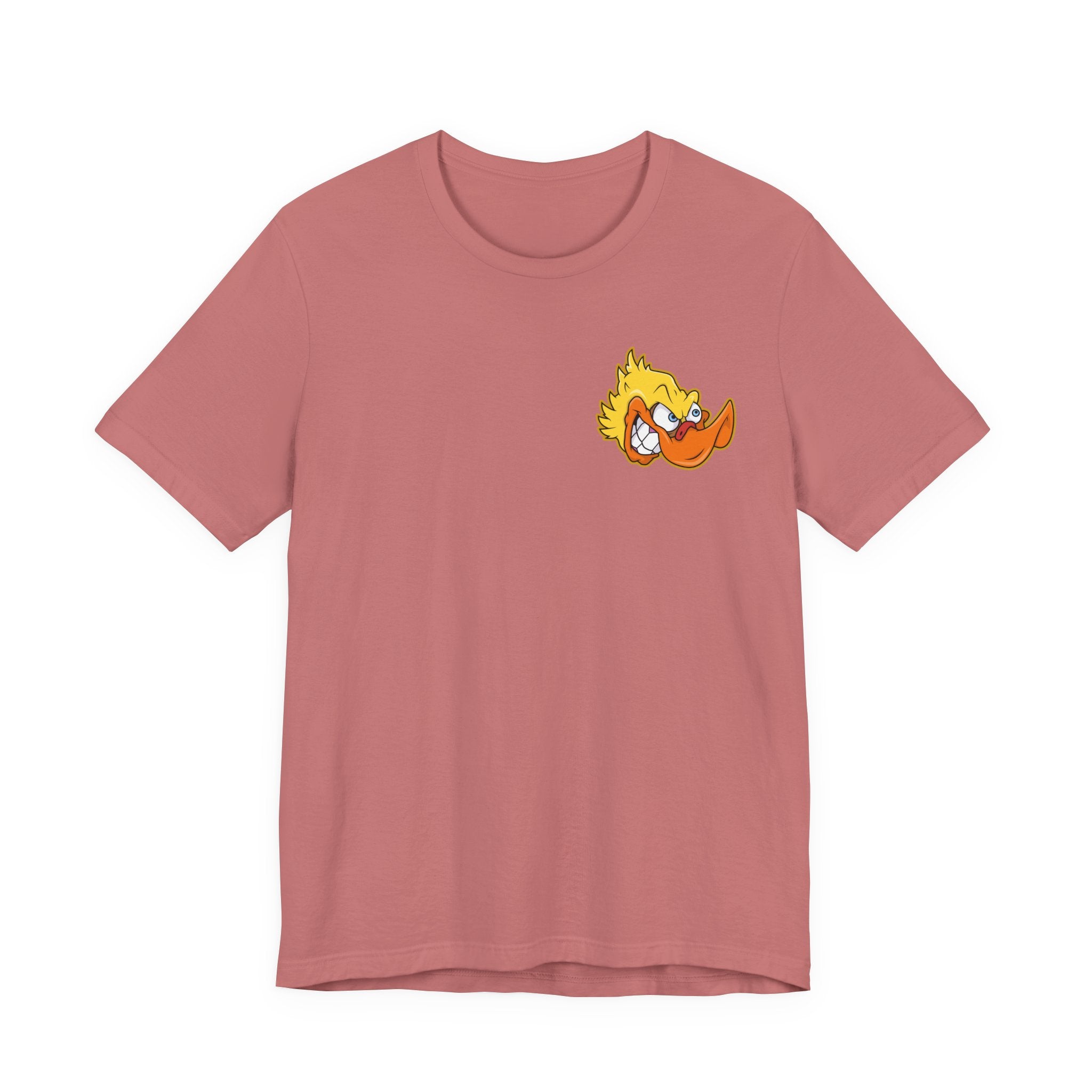 Duck Graphic Tee — Playful Retro Duck Cartoon Short Sleeve Shirt
