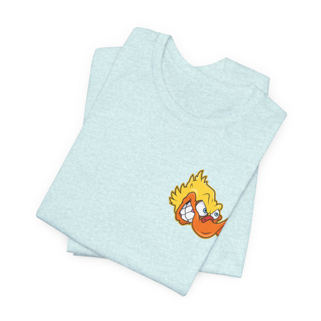 Duck Graphic Tee — Playful Retro Duck Cartoon Short Sleeve Shirt