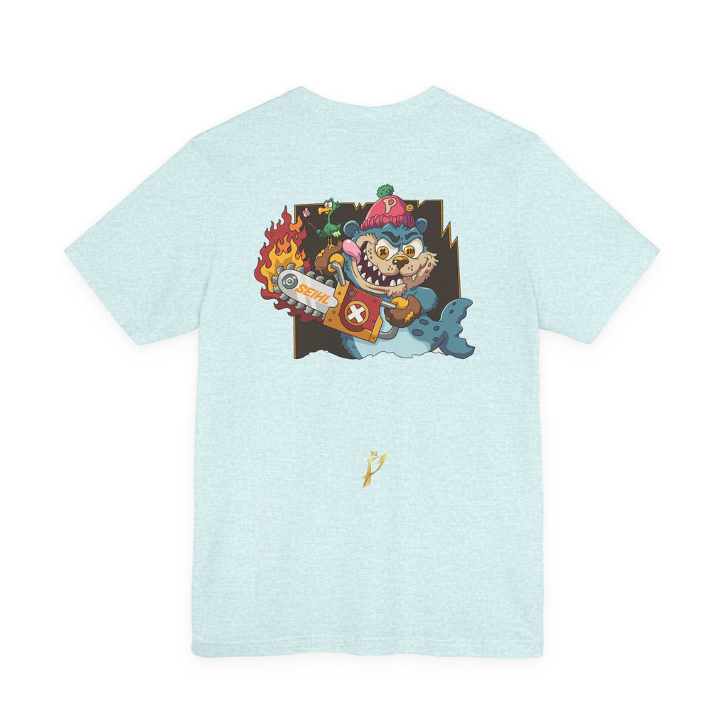 Chainsaw Seihl Cartoon Tee — 'SEIHL' Graphic Short Sleeve T-Shirt