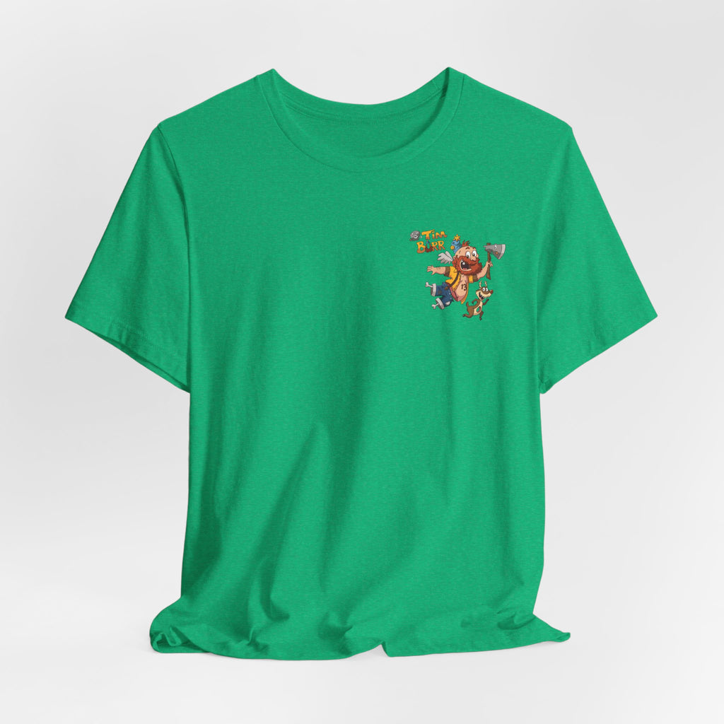 Tim Burr Graphic Tee – Lumberjack Cartoon T‑Shirt