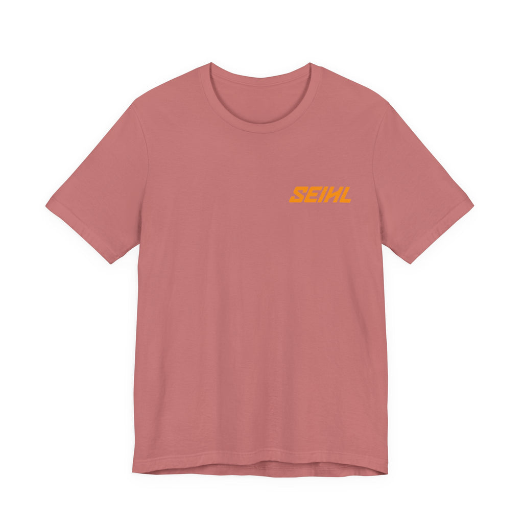 Chainsaw Seihl Cartoon Tee — 'SEIHL' Graphic Short Sleeve T-Shirt