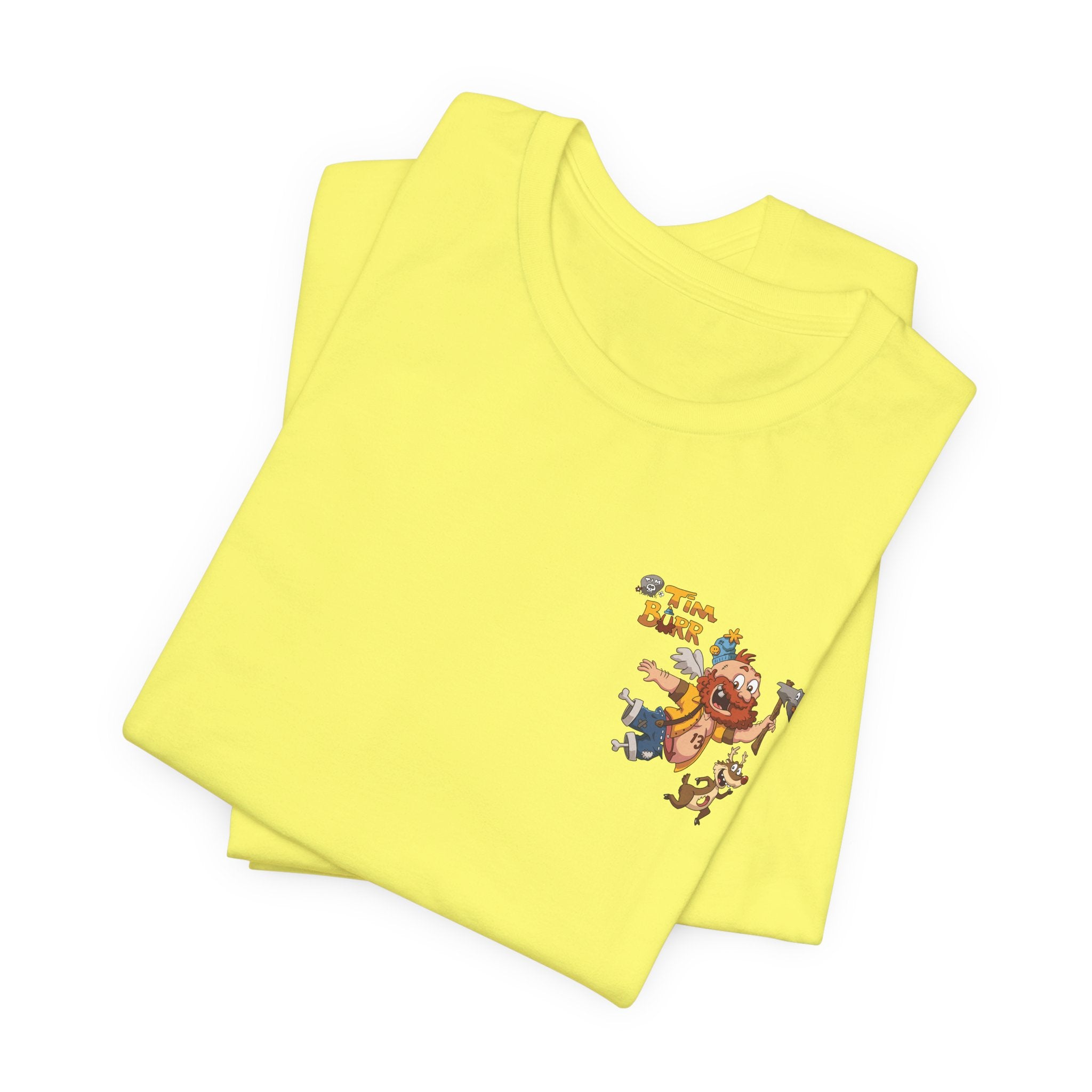 Tim Burr Graphic Tee – Lumberjack Cartoon T‑Shirt