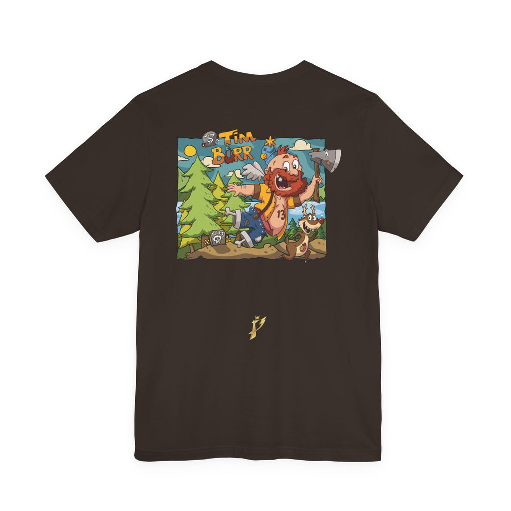 Tim Burr Graphic Tee – Lumberjack Cartoon T‑Shirt