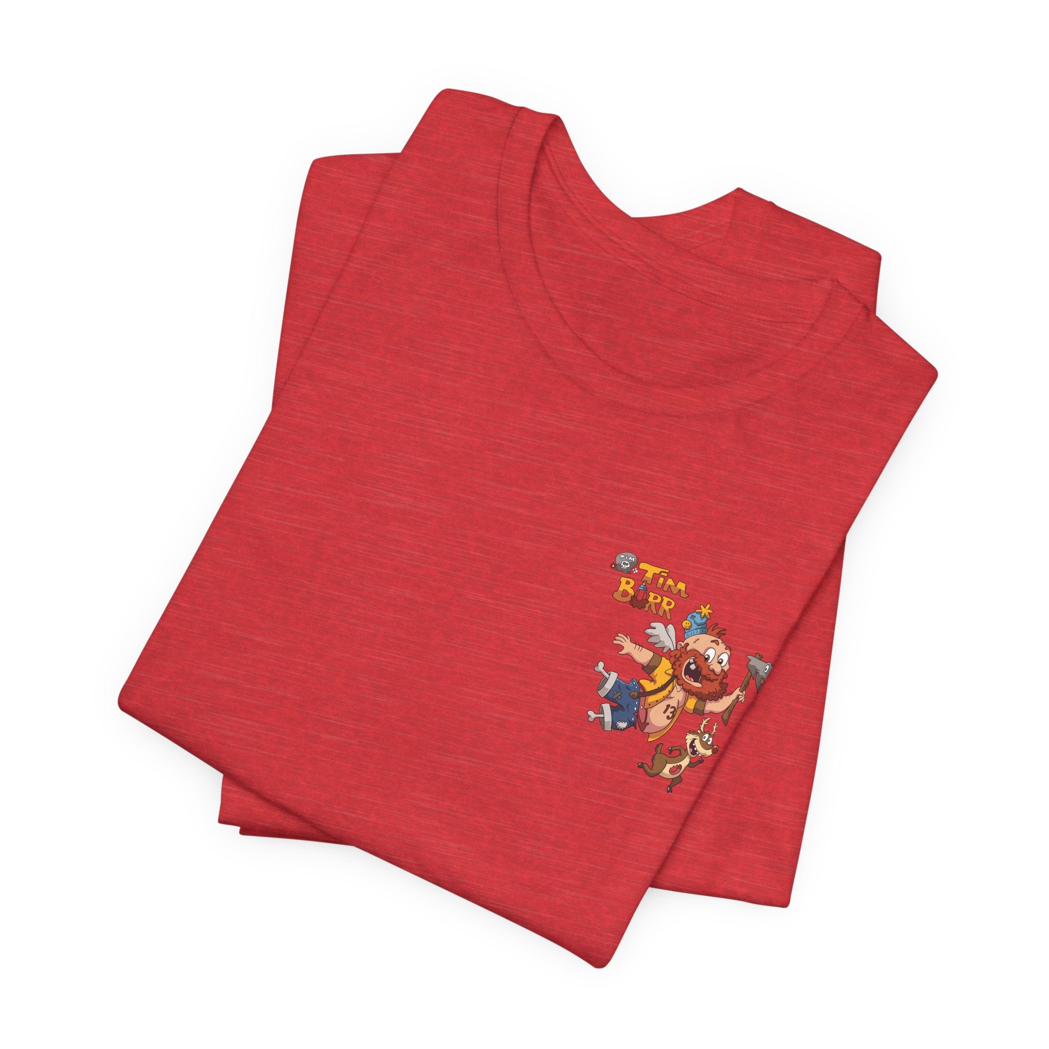 Tim Burr Graphic Tee – Lumberjack Cartoon T‑Shirt